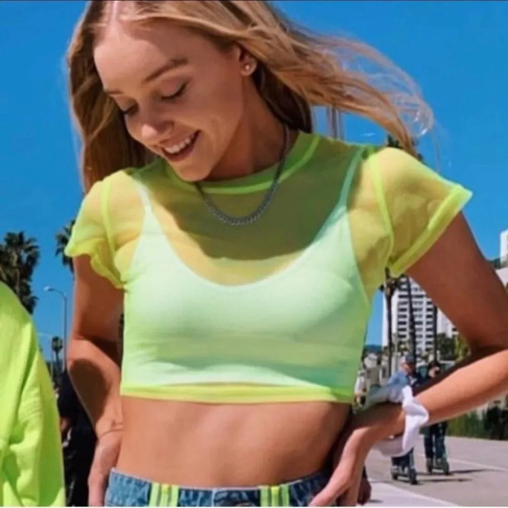Emma &Sam green crop top small no attach tags